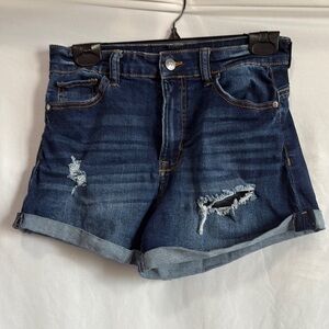 Kendall & Kylie Blue High-Waisted Jean Shorts SM420
